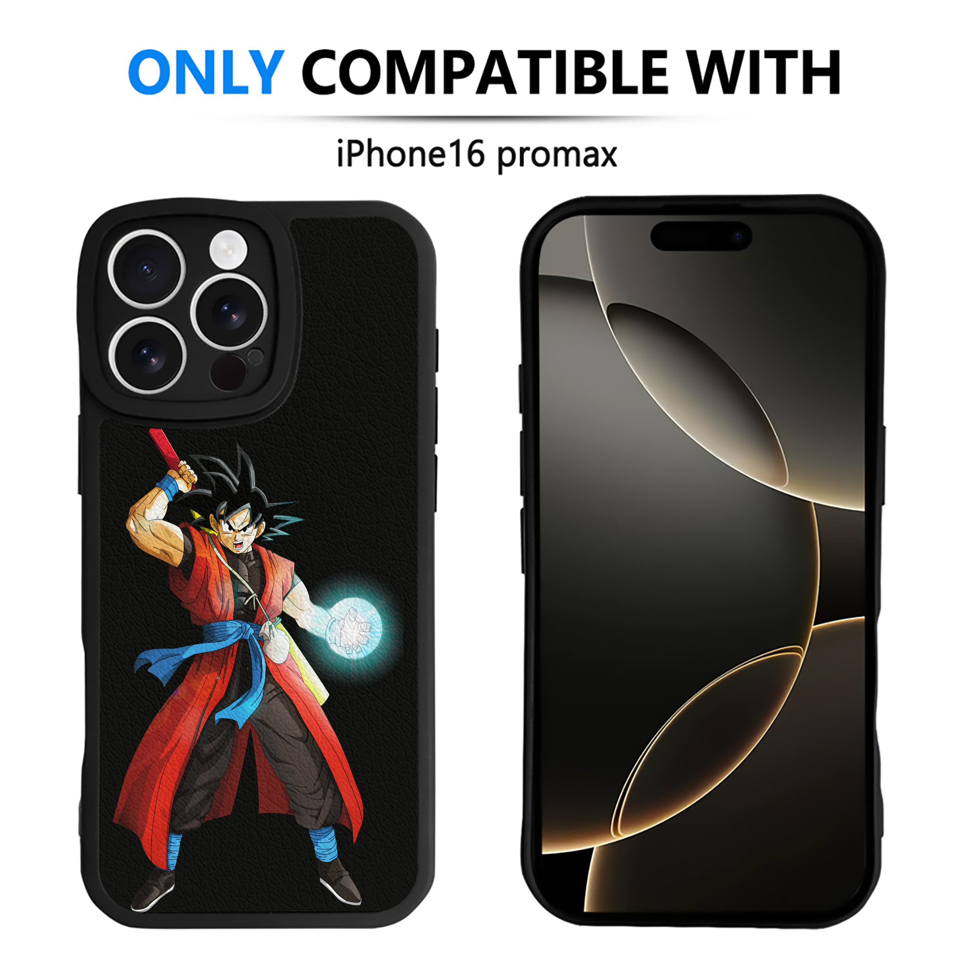 （画像用） ドラゴンボール 孫悟空（そん ごくう）Son Goku カカロット DRAGON BALL Kakarotto 【iPhone 16シリーズ対応】シリコンスマホケース（レザー調） 材質：シリコン